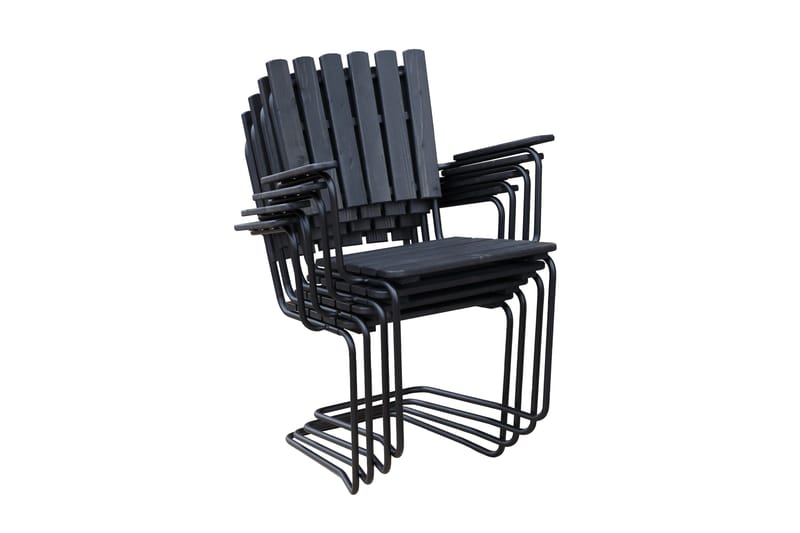 Vaxholm Matgrupp Utomhus Rund - Kaffesvart/Grå - Utemöbler - Loungemöbler - Loungegrupp & Loungeset