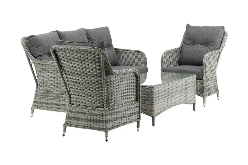 Vikelund Loungegrupp Utomhus - Grå - Utemöbler - Loungemöbler - Loungegrupp & Loungeset