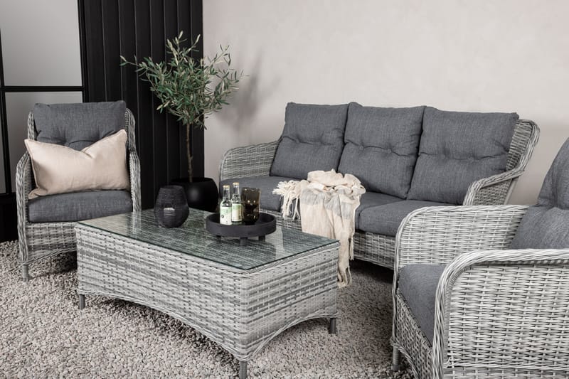 Vikelund Loungegrupp Utomhus - Grå - Utemöbler - Loungemöbler - Loungegrupp & Loungeset