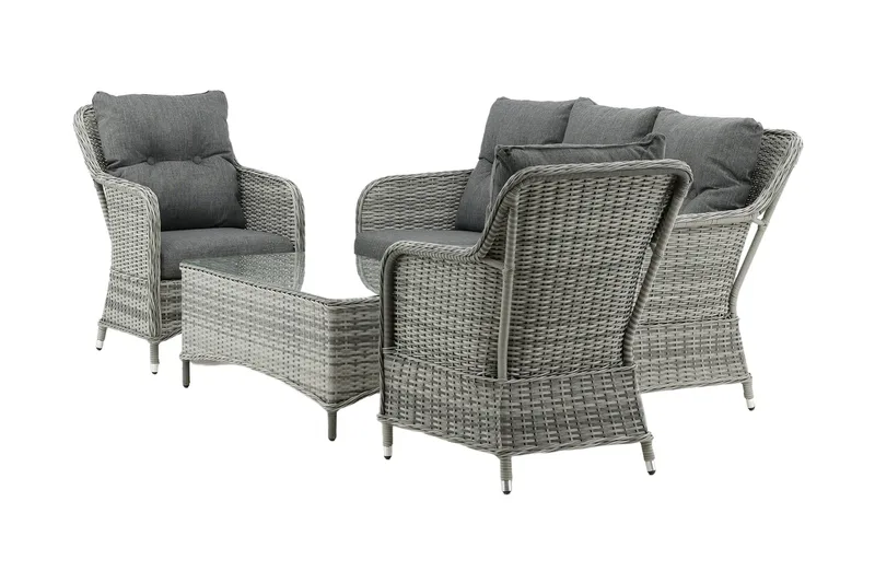 Vikelund Loungegrupp Utomhus - Grå - Utemöbler - Loungemöbler - Loungegrupp & Loungeset