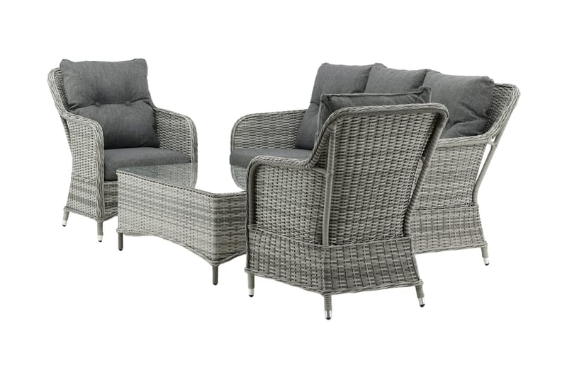 Vikelund Loungegrupp Utomhus - Grå - Utemöbler - Loungemöbler - Loungegrupp & Loungeset