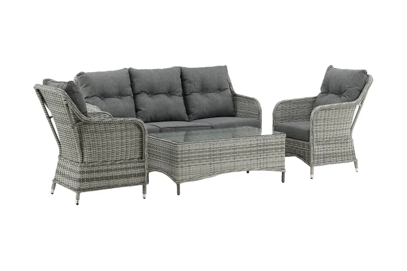 Vikelund Loungegrupp Utomhus - Grå - Utemöbler - Loungemöbler - Loungegrupp & Loungeset