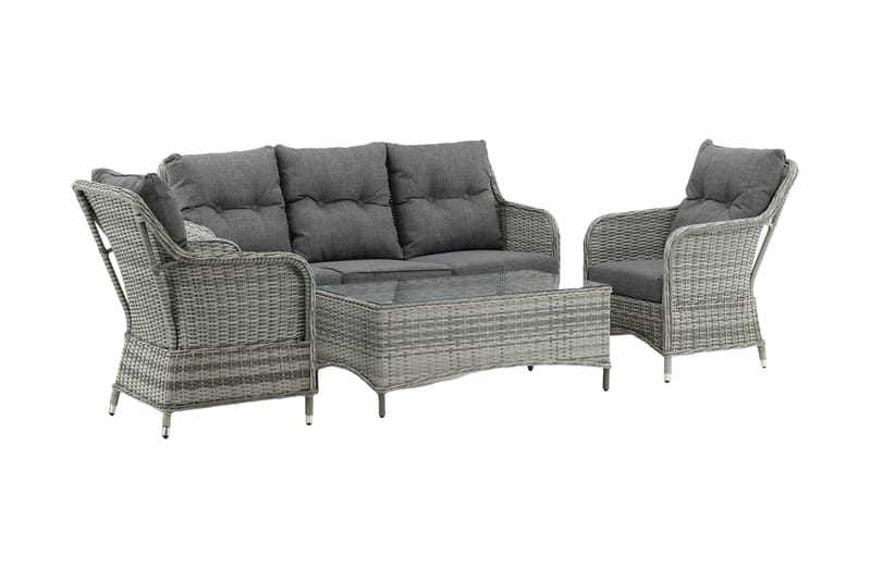 Vikelund Loungegrupp Utomhus - Grå - Utemöbler - Loungemöbler - Loungegrupp & Loungeset