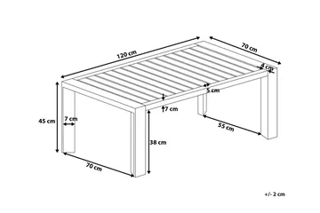 Vinci Loungegrupp Utomhus 120 cm - Grå - Utemöbler - Loungemöbler - Loungegrupp & Loungeset