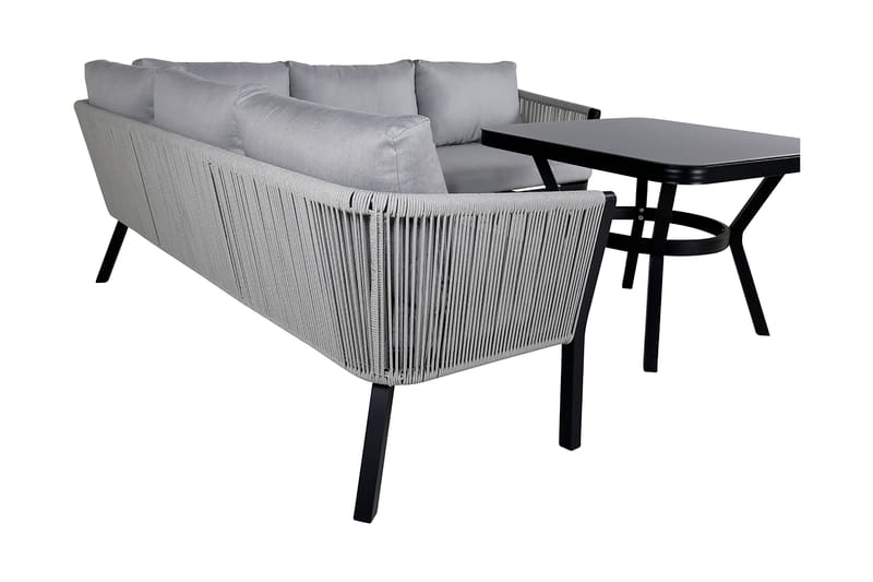 Virya HörnLoungegrupp Utomhus med Dynor - Svart - Utemöbler - Loungemöbler - Loungegrupp & Loungeset