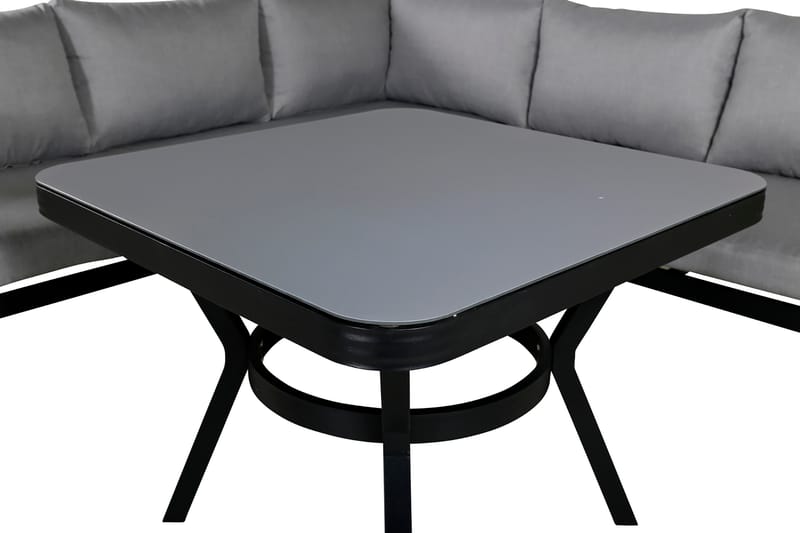 Virya HörnLoungegrupp Utomhus med Dynor - Svart - Utemöbler - Loungemöbler - Loungegrupp & Loungeset