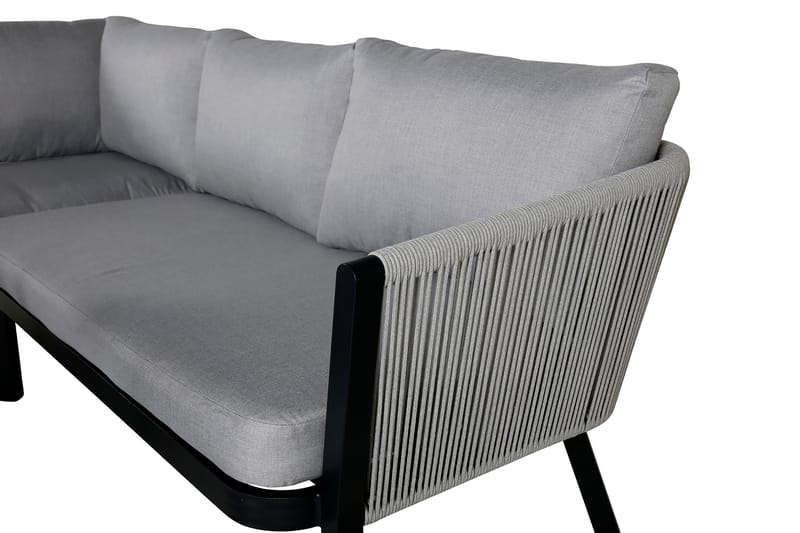 Virya HörnLoungegrupp Utomhus med Dynor - Svart - Utemöbler - Loungemöbler - Loungegrupp & Loungeset