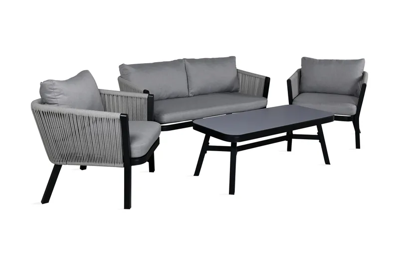 Virya Loungegrupp Utomhus 4-sits - Vit - Utemöbler - Loungemöbler - Loungegrupp & Loungeset