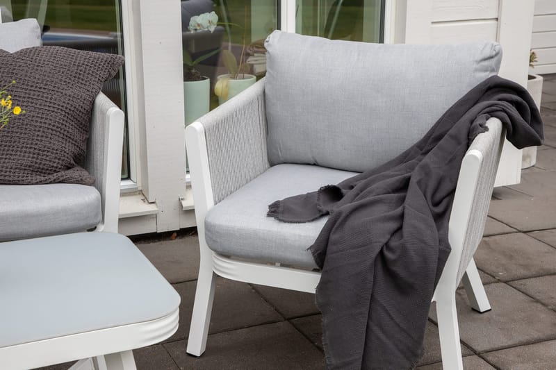 Virya Loungegrupp Utomhus 4-sits - Vit - Utemöbler - Loungemöbler - Loungegrupp & Loungeset
