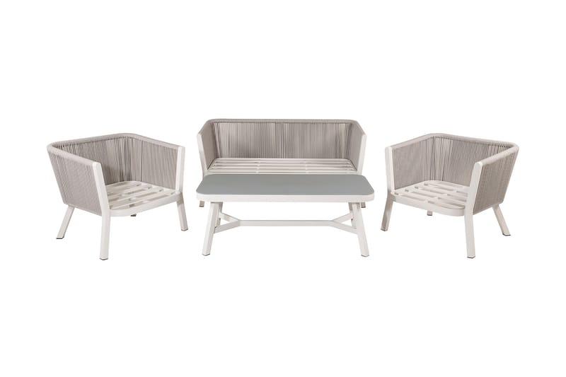 Virya Loungegrupp Utomhus 4-sits - Vit - Utemöbler - Loungemöbler - Loungegrupp & Loungeset
