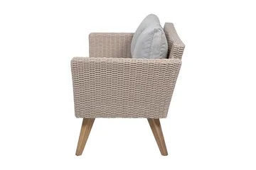 Vittoria Loungegrupp Utomhus 91 cm - Brun - Utemöbler - Loungemöbler - Loungegrupp & Loungeset