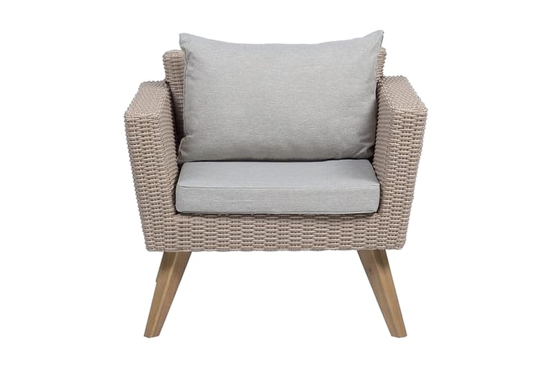 Vittoria xl  Loungegrupp Utomhus 120 cm - Trä/Natur - Utemöbler - Loungemöbler - Loungegrupp & Loungeset