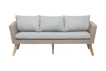 Vittoria xl  Loungegrupp Utomhus 120 cm - Trä/Natur - Utemöbler - Loungemöbler - Loungegrupp & Loungeset