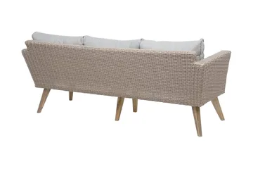 Vittoria xl  Loungegrupp Utomhus 120 cm - Trä/Natur - Utemöbler - Loungemöbler - Loungegrupp & Loungeset