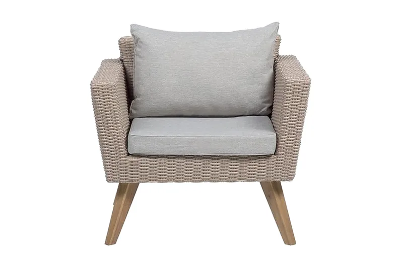 Vittoria xl  Loungegrupp Utomhus 120 cm - Trä/Natur - Utemöbler - Loungemöbler - Loungegrupp & Loungeset