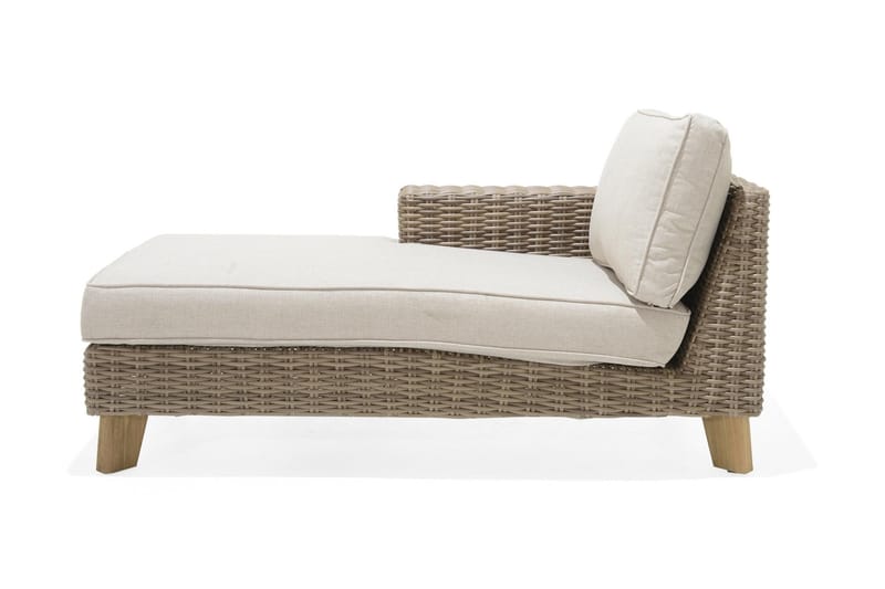 Bahamas Utesoffa med Armstöd Höger - Beige - Utemöbler - Loungemöbler - Loungesoffa
