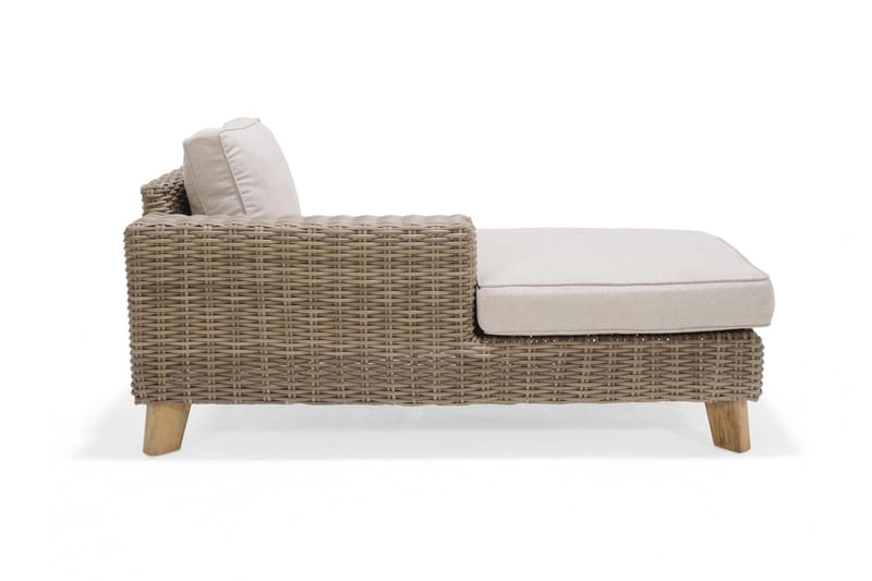 Bahamas Utesoffa med Armstöd Höger - Beige - Utemöbler - Loungemöbler - Loungesoffa