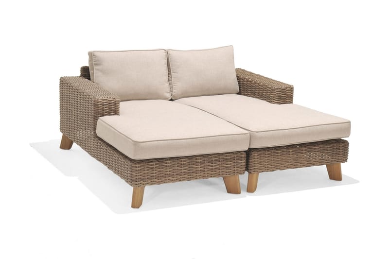 Bahamas Utesoffa med Armstöd Höger - Beige - Utemöbler - Loungemöbler - Loungesoffa