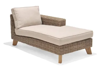 Barbados Utesoffa med Armstöd Vänster - Beige - Utemöbler - Loungemöbler - Loungesoffa