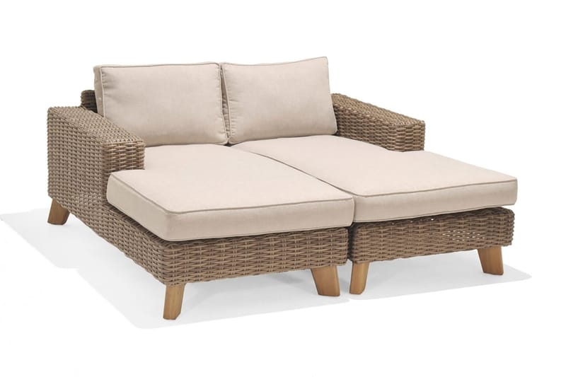 Barbados Utesoffa med Armstöd Vänster - Beige - Utemöbler - Loungemöbler - Loungesoffa