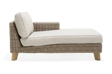 Barbados Utesoffa med Armstöd Vänster - Beige - Utemöbler - Loungemöbler - Loungesoffa