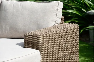 Barbados Utesoffa med Armstöd Vänster - Beige - Utemöbler - Loungemöbler - Loungesoffa