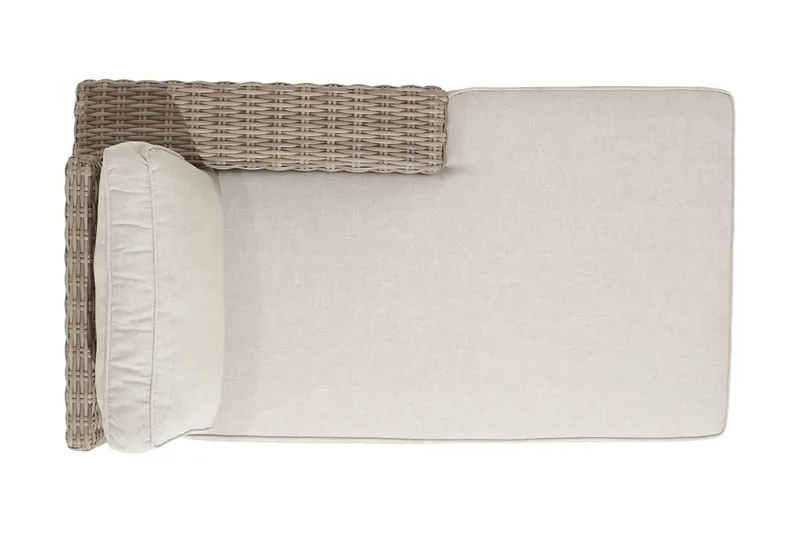 Barbados Utesoffa med Armstöd Vänster - Beige - Utemöbler - Loungemöbler - Loungesoffa