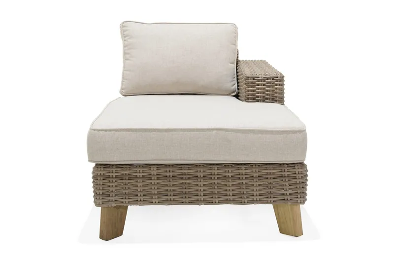 Barbados Utesoffa med Armstöd Vänster - Beige - Utemöbler - Loungemöbler - Loungesoffa