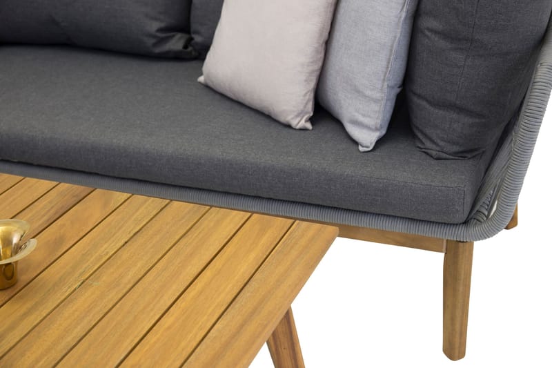 Chania Hörnsoffa Utomhus - Grå - Utemöbler - Utesoffa - Trädgårdssoffa
