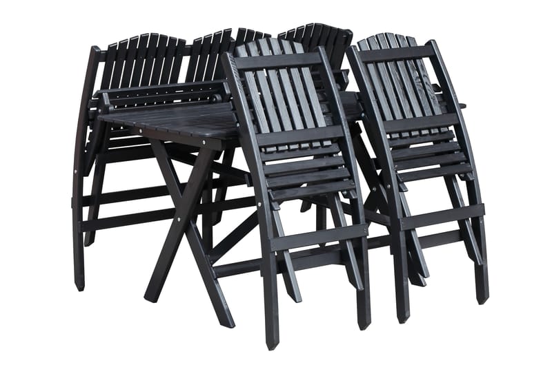 Delpino Soffgrupp Utomhus - Kaffesvart - Utemöbler - Loungemöbler - Loungesoffa