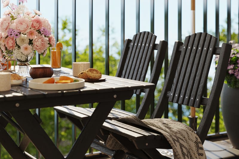 Delpino Soffgrupp Utomhus - Kaffesvart - Utemöbler - Loungemöbler - Loungesoffa