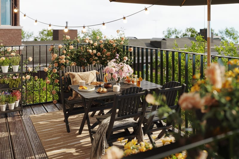 Delpino Soffgrupp Utomhus - Kaffesvart - Utemöbler - Utegrupp - Matgrupp utomhus