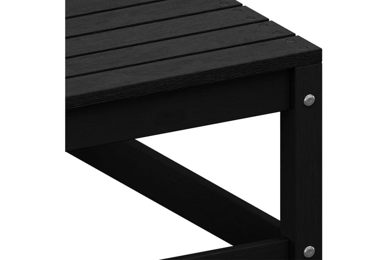 Hörnsoffa Utomhus med antracit dynor massiv furu - Svart - Utemöbler - Loungemöbler - Loungesoffa