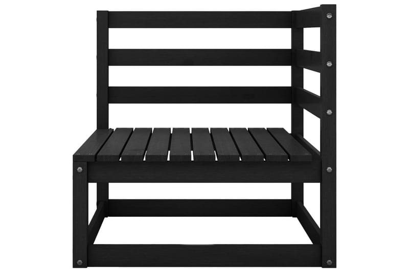 Hörnsoffa Utomhus med antracit dynor massiv furu - Svart - Utemöbler - Loungemöbler - Loungesoffa
