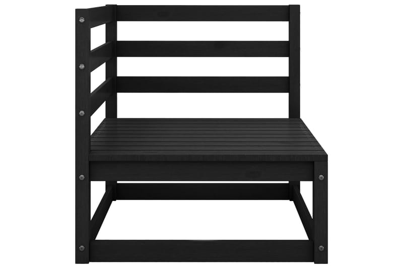 Hörnsoffa Utomhus med antracit dynor massiv furu - Svart - Utemöbler - Loungemöbler - Loungesoffa