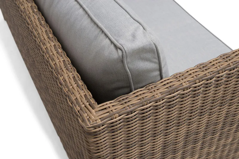 Hillerstorp Fyrsnäs 3-Sits Utesoffa - Grå|Brun - Utemöbler - Loungemöbler - Loungesoffa