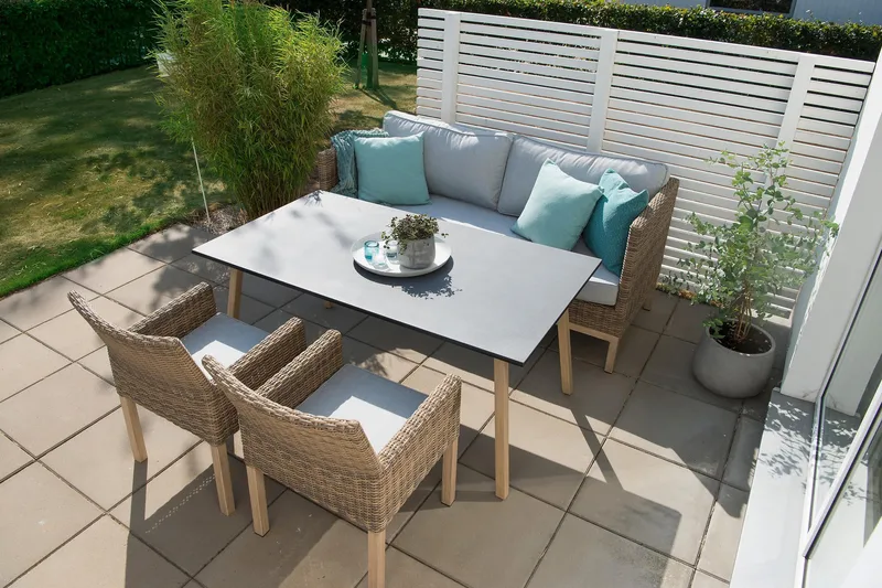 Hillerstorp Fyrsnäs 3-Sits Utesoffa - Grå|Brun - Utemöbler - Loungemöbler - Loungesoffa