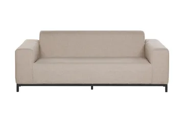 Hughen 3-sits Utesoffa - Beige/Svart - Utemöbler - Loungemöbler - Loungesoffa