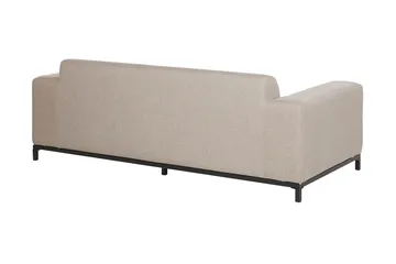 Hughen 3-sits Utesoffa - Beige/Svart - Utemöbler - Loungemöbler - Loungesoffa