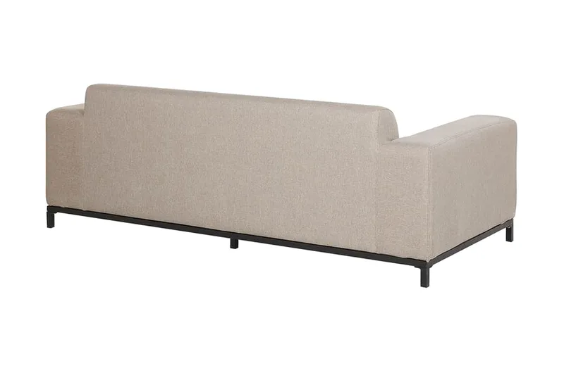 Hughen 3-sits Utesoffa - Beige/Svart - Utemöbler - Loungemöbler - Loungesoffa