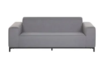 Hughen 3-sits Utesoffa - Grå/Svart - Utemöbler - Loungemöbler - Loungesoffa