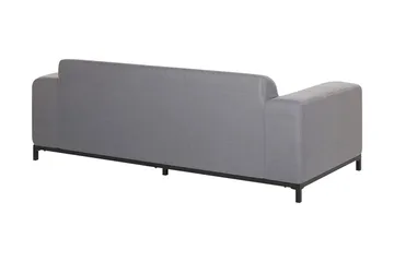 Hughen 3-sits Utesoffa - Grå/Svart - Utemöbler - Loungemöbler - Loungesoffa