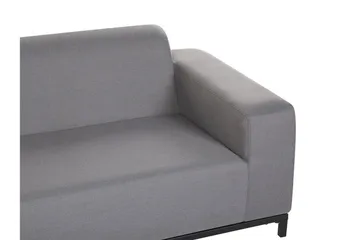 Hughen 3-sits Utesoffa - Grå/Svart - Utemöbler - Loungemöbler - Loungesoffa