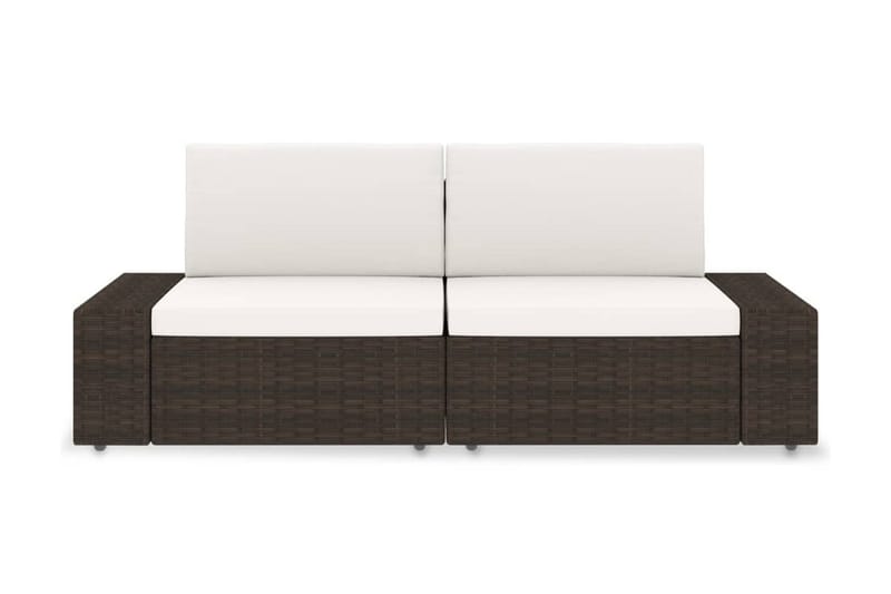 Modulsoffa Utomhus 2-sits konstrotting brun - Brun - Utemöbler - Loungemöbler - Loungesoffa