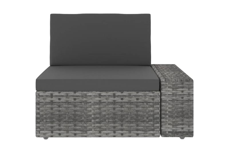 Modulsoffa Utomhus 3-sits konstrotting grå - Grå - Utemöbler - Loungemöbler - Loungesoffa
