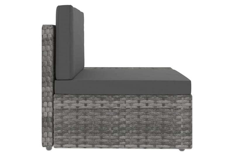 Modulsoffa Utomhus 3-sits konstrotting grå - Grå - Utemöbler - Loungemöbler - Loungesoffa
