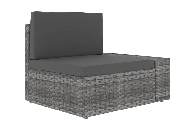 Modulsoffa Utomhus 3-sits konstrotting grå - Grå - Utemöbler - Loungemöbler - Loungesoffa