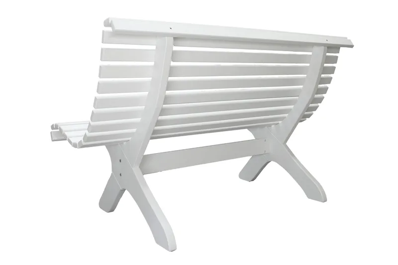 Norvald Trädgårdsbänk 140 cm - Vit - Utemöbler - Loungemöbler - Loungesoffa