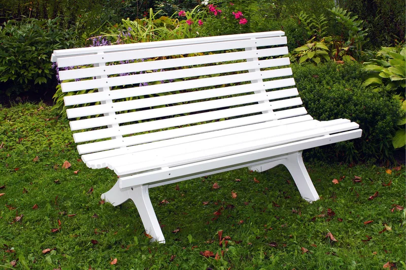 Norvald Trädgårdsbänk 140 cm - Vit - Utemöbler - Loungemöbler - Loungesoffa