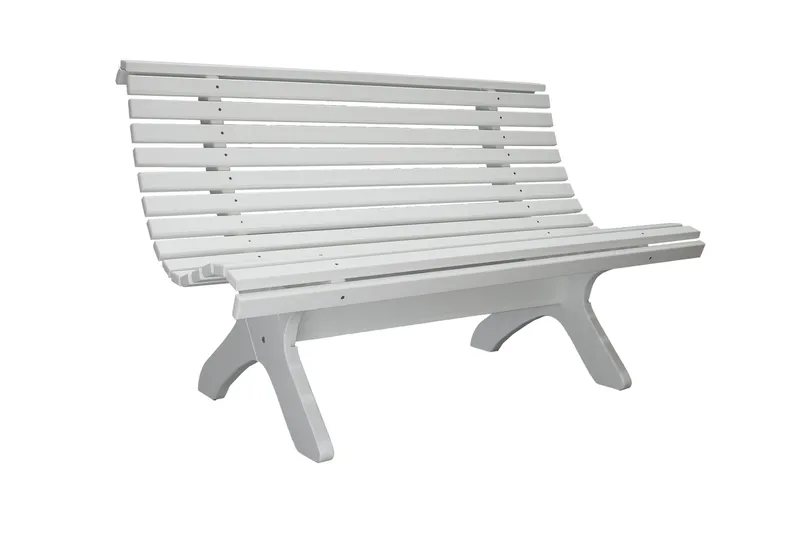 Norvald Trädgårdsbänk 140 cm - Vit - Utemöbler - Loungemöbler - Loungesoffa
